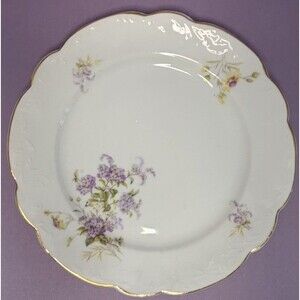 AUSTRIA Floral Porcelain Ceramic 8.75 Inch Salad Plates- Lot Of 6